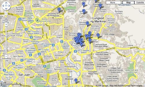Email the map-maker at segregorio@gmail.com if you know Google Maps and want to help update this map.